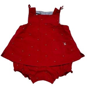 Tommy Hilfiger Red Sleeveless Jumper Sz 6 - 12 months